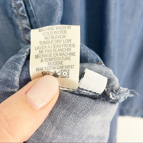 Cloth & Stone Women's Acata Chambray Denim Tunic Dress Boho Size Small - Picture 12 of 12